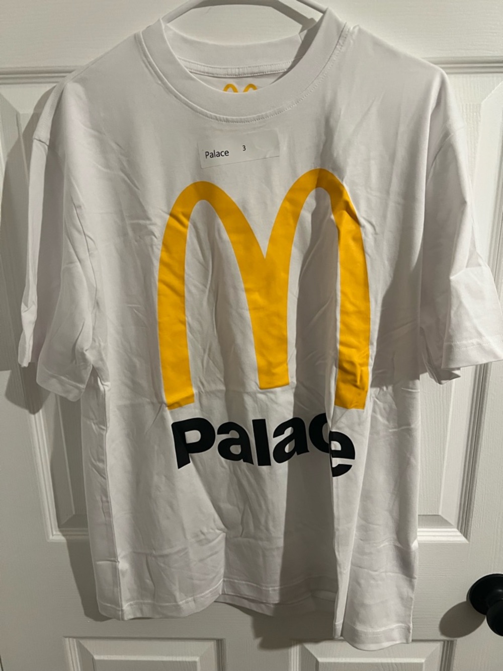 PALACE White T-Shirt with Yellow Logo